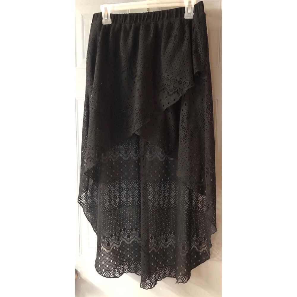 Black High-Low Skirt